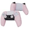 PlayVital PS5 Controller Cover, Ergonomic Soft Controller Silicone Grip Case Compatible with PS5 Controller, Thumb Stick Cap for PS5 Controller, Can Be Used for Charging Stand (Mecha Edition - Cherry