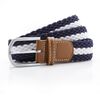 Asquith & Fox Stripe Braid Stretch Belt, Multicolour (Navy/White 000), 38 (Size:One Size)