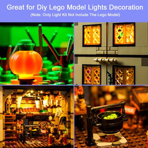 Hilighting Upgraded Light Kit Compatible with Lego Hocus Pocus: The Sanderson Sisters' Cottage, Remote Control Compatible with Lego 21341(Model Not Included)