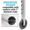 Deluxe KIT: Universal 3" Walker Wheels with Free Flexfit Universal Ski Glides