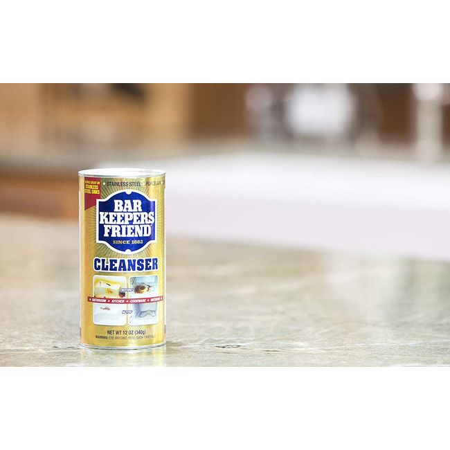 Bar Keepers Friend Powder Cleanser (12 oz - 4-pack) - Multipurpose Cleaner  & Stain Remover - Bathroom, Kitchen & Outdoor Use - For Stainless Steel