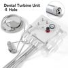 Portable Dental Turbine Unit with Weak Suction Work 4Hole with Air Compressor US
