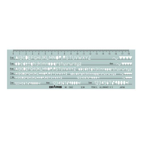 DraPaz Template Alphanumeric JIS 31-802 E-802