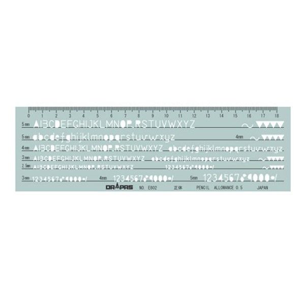 DraPaz Template Alphanumeric JIS 31-802 E-802