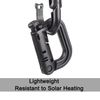 XTACER Tactical Multipurpose D-Ring Locking Hanging Hook Tactical Link Snap Keychain for Molle Webbing (Black-Button Release (10-Pack))