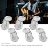 Locking Guitar String Tuning Peg 6 Pieces Electric or Acoustic Guitar 6 String Machine Head Sealed Knobs Tuner Key Kit Silver (Three Left and Three Right)