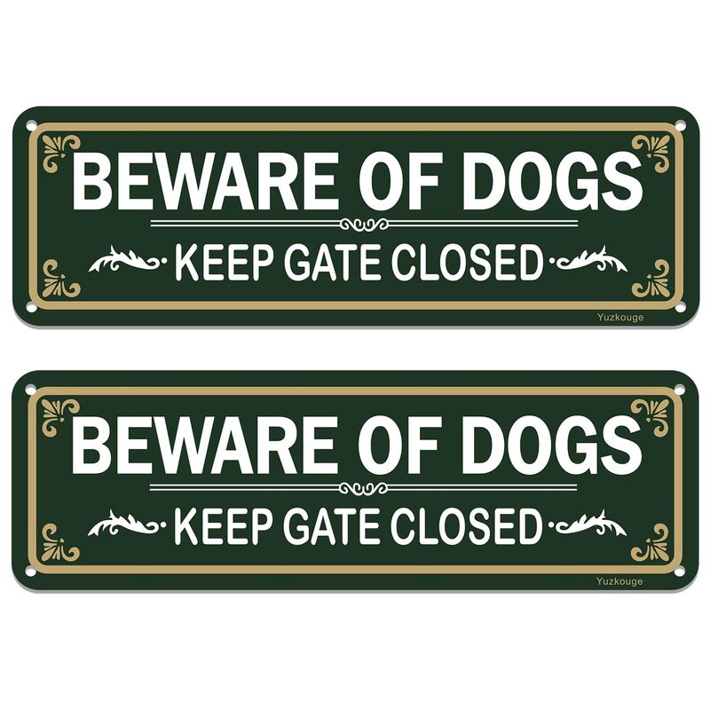 PLEASE KEEP GATE CLOSE DOG IN YARD SIGN( BLACK, ALUMINIUM