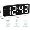 Battery Operated Digital Clock, Alarm Clock Cordless Large Big Numbers 4 Dimmer