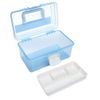 10-Inch Multipurpose Portable Storage Box - Clear Light Blue Plastic Sewing Box