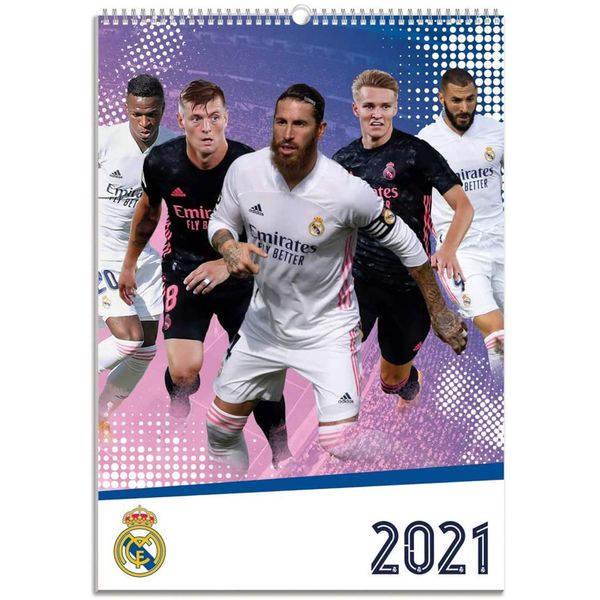 Official Real Madrid 2021 Calendar - A3 Wall Format Calendar
