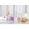 2PCS Clear Acrylic Plastic Cotton Swabs Holder with Lid Makeup Pad Organizer Divider Dispenser Cosmetic Container Jars Bathroom Storage Case for Cotton Balls Pads