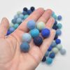Oriental Direct 100% Wool Felt Balls 1.5cm - 100 Count - Blue Colours