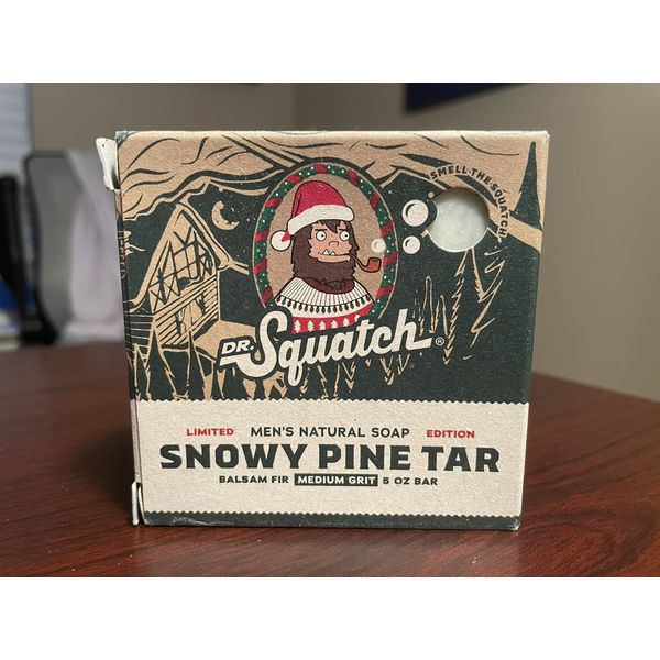 Dr. Squatch Snowy Pine Tar Limited Edition Soap
