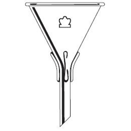 Kimble Chase FUNNEL BAFFLED POWDER 90MM Outer Baffled Short Stem Powder Addition Funnels - KMBL