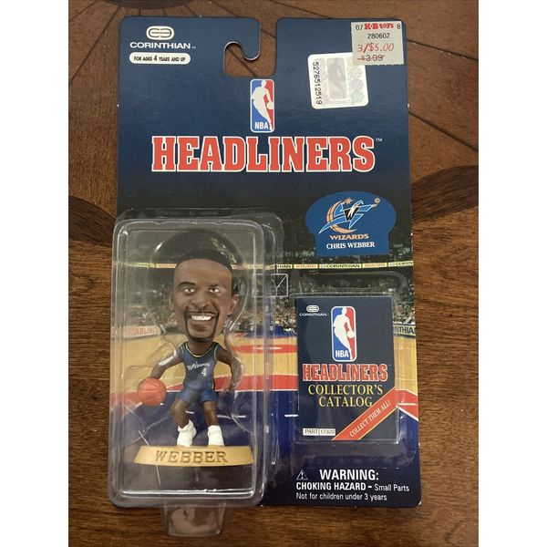 NEW 1997 Chris Webber Washington Wizards NBA Basketball Headliners Figure