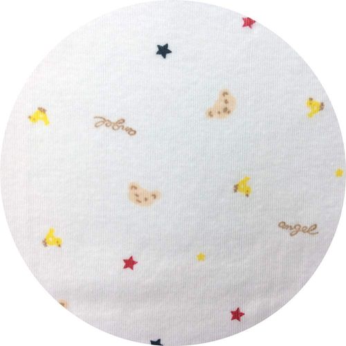Anzel Bear Pattern Print Short Underwear, Newborn Underwear, Made in Japan, 19.7 - 27.6 inches (50 - 70 cm), 100% Cotton, All Year Round Material, White,