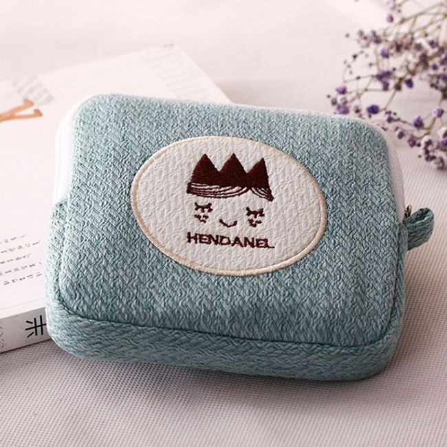 Malangjelly Nordic Style Embroidery Linen Cotton Multi Pouch