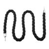 1.5M Twisted Black Queue Barrier Rope Divider Crowd Control Stanchion Barrier Rope with Silver Hook