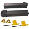 3/4" Threading Holders SER2020K16 + SEL2020K16 CNC Thread Turning Holders + 16ER/16IR AG60 Carbide Threading Inserts with Wrenches