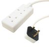 2 Gang White 13amp Professional Trailing Socket Extension Lead Mains Power (40m)