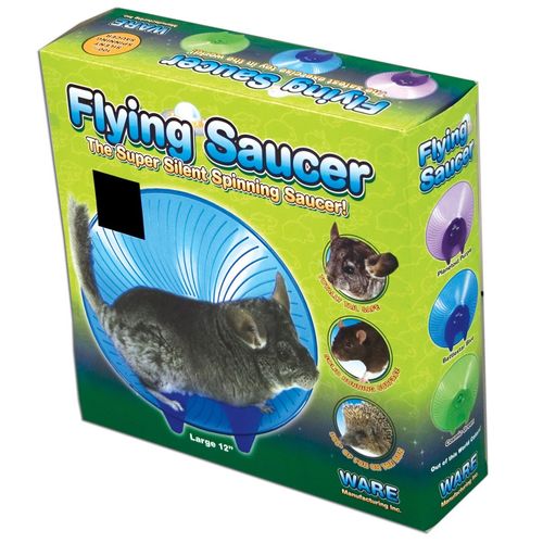 Ware Manufacturing Flying Saucer Exercise Wheel for Small Pets, 12-Inch - Colors May Vary