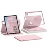 360 Degree Rotating iPad 10.2 Case Vertical Horizontal Notebook Type 2-Piece Set iPad 9th Generation 8th Generation 7th Generation Case Magnetic Suction Type Separating Thin Transparent Hard Case