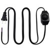 Black Extension Cord Lamp Power Cord with Dimmer Switch