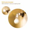 4 Pack Adjustable Vertical 90° E26/E27 Light Socket Extender 4.5 Inch Extension