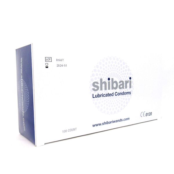 Shibari Male Condoms, Premium Lubricated Natural Rubber Latex Condom for Contraception and STI Protection, Ultra-Thin, Strawberry Scented, 100 Count