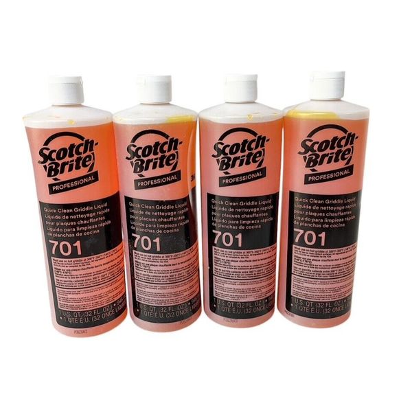 Scotch-Brite PROFESSIONAL 26012 Quick Clean 1 Qt Griddle Liquid (4/Pack) New