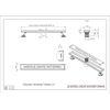 Novalinea - 44 Inch Linear Shower Drain with Brick Pattern Grate