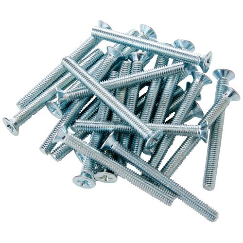 AHCCountersunk Machine Screws/Bolts Zinc Plated Pozi Csk Head M6 6mm x 60mm (Pack of 25)