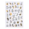 LANODO 9pcs Nail Stickers 3D Black Gold Art Multiple Styles DIY Nail Stickers Set Beautiful 2038