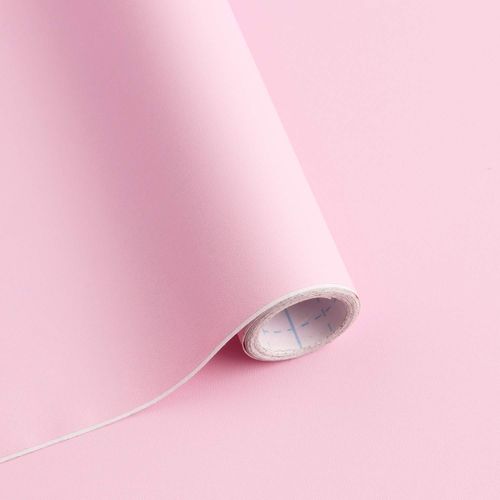 197"x17.7" Pink Wallpaper Solid Color Peel and Stick Wallpaper Pink Contact Paper Self-Adhesive Removable Wall Paper for Wall Covering Cabinet Countertop Vinyl Roll