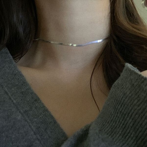 925 Silver Daily Snake Chain Womens Choker Necklace