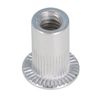 findmall 100Pcs Rivet Nuts Kit 8-32 UNC Aluminum Flat Head Threaded Rivet Nut Insert Nutsert Rivet Nuts Assortment Kit