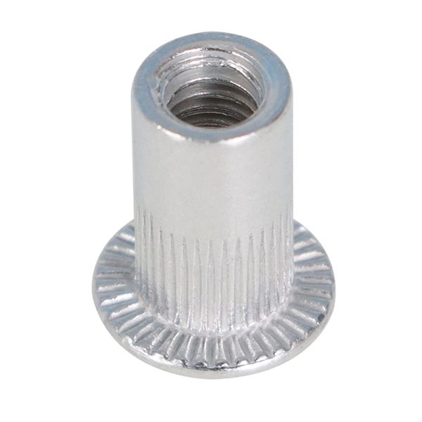 findmall 100Pcs Rivet Nuts Kit 8-32 UNC Aluminum Flat Head Threaded Rivet Nut Insert Nutsert Rivet Nuts Assortment Kit
