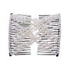 LOVEF 4Pcs Double Magic Slide Metal Comb Clip Hairpins Vintage Pearl Bead Stretchy Hair Combs for Women Ladies Hair Accessories Gift (Coffee)