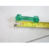 2 EMERALD GREEN GLASS CABINET PULLS DRAWER HANDLES VINTAGE STYLE