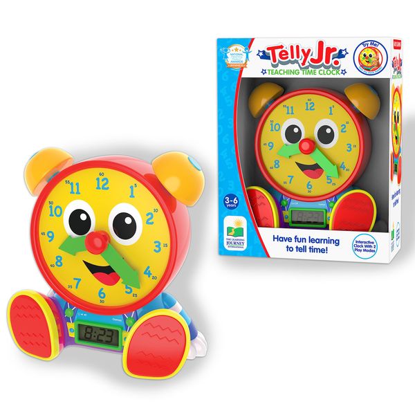 The Learning Journey - Telly Jr. Teaching Time Clock - Primary Color - Telling Time Teaching Clock - Toddler Toys & Gifts for Boys & Girls Ages 3 Years and Up - Award Winning Toys