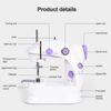 Dekaim 202A Portable Mini Sewing Machine with Pedal - Two-Speed, Lightweight for Beginners