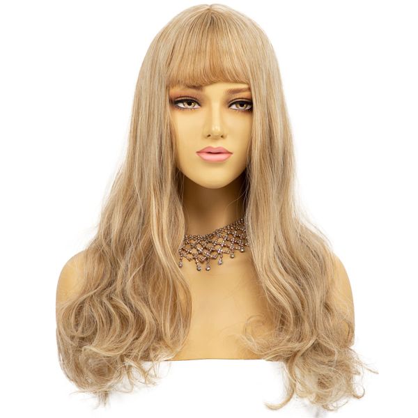 Wig Long Straight Natural Wig Full Wig Bangs Small Face Natural Heat Resistant Wig (M27613)