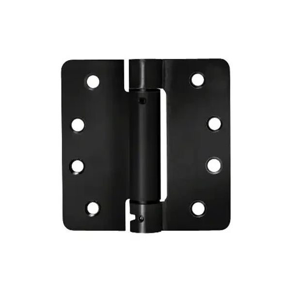 CRL 4" x 4" Black Heavy-Duty Spring Hinge - 1/4" Radius S44D