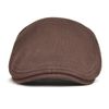 BOTVELA 2 Pack Men Newsboy Cap Cotton Golf Driving Flat Hat (Brown/Navy)