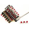 FU-Tone Titanium Saddle Insert Set (7 String) RED/Titanium Insert Block/Floyd Rose