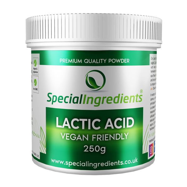 Special Ingredients Lactic Acid Powder 250g - Vegan Friendly Ideal for Vegan Cheese and Butter, Non-GMO - Recyclable Container