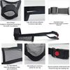 Pet Dog Breathable Nylon Muzzle Adjustable Anti-lick /Biting, Black L (German)