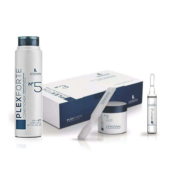 Lendan PlexForte Recomended KIT No.3 Mask Shots Box + No.5 Conditioner 300ml