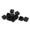 sourcingmap 20mm x 20mm Plastic Square Shaped Blanking End Cap Tube Insert Black 10pcs