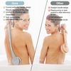 Back Brush Long Handle for Shower, 20.5” Bath Brush, Back Scrubber, Shower Body Brush with Curved Handle for Elderly Disabled, Limited Mobility, Frozen Shoulder,Men and Women